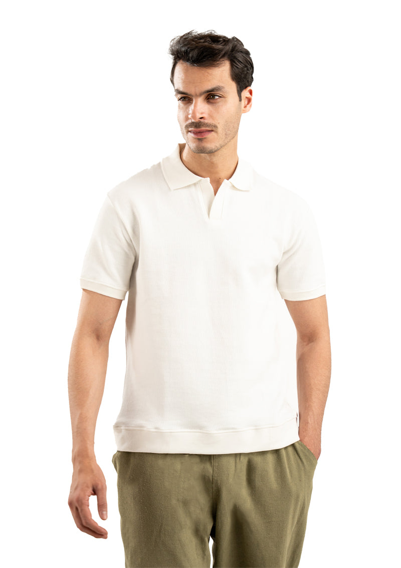 OFF WHITE POLO SHIRT